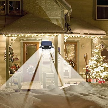 Solar Motion Sensor Security Light Dual Head Adjustable