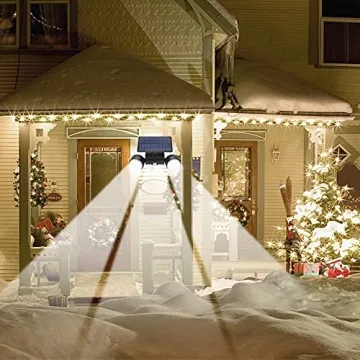 Solar Motion Sensor Security Light Dual Head Adjustable