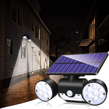 Solar Motion Sensor Security Light Dual Head Adjustable