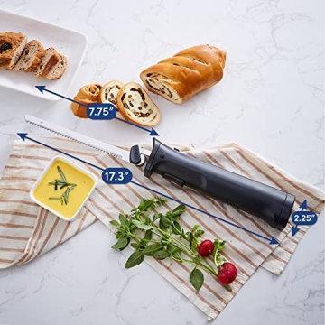 Elite Gourmet EK9810 Rechargeable Electric Knife for Carving