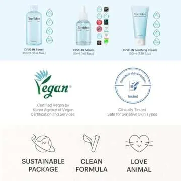 Torriden DIVE-IN Low-Molecular Hyaluronic Acid Serum, 1.69 fl oz + Toner 10.14 fl oz + Soothing Cream 3.38 fl oz | Vegan Clean Cruelty Free Facial Ampoule Moisturizer Alcohol-free Fragrance-free