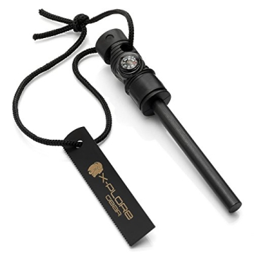 X-Plore Gear Firestarter 3-in-1 Survival Tool for Outdoors