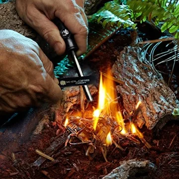 X-Plore Gear Firestarter 3-in-1 Survival Tool for Outdoors
