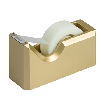 Stylish JAM PAPER Gold Desk Tape Dispenser for All