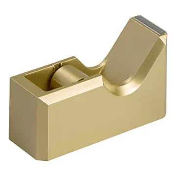 Stylish JAM PAPER Gold Desk Tape Dispenser for All