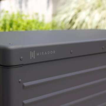 MIRADOR 175 Gallon Outdoor Deck Box with Wheels - Versatile Storage