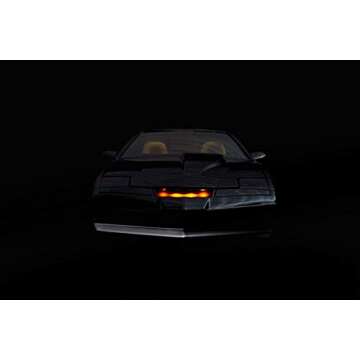 Jada Toys Hollywood Rides Knight Rider K.A.R.1982 Pontiac Firebird 1: 24 Diecast Vehicle with Light Up Feature, Glossy Black / Silver
