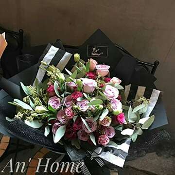 BBJ WRAPS Flower Wrapping Paper Floral Bouquet Wraps for Gift Packaging 20 Sheets 23.6x23.6 Inch