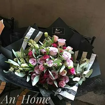 BBJ WRAPS Flower Wrapping Paper Floral Bouquet Wraps for Gift Packaging 20 Sheets 23.6x23.6 Inch