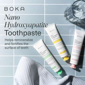 Boka Fluoride Free Toothpaste Nano Hydroxyapatite, Helps Remineralize, Appropriate for Sensitive Tee...