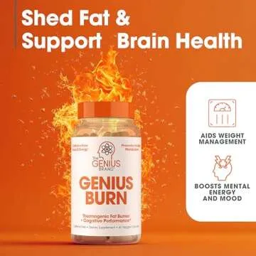 Genius Thermogenic Fat Burner, 60 Diet Veggie Pills - Weight Loss & Metabolism Supplement, Appetite Suppressant & Energy Booster - Caffeine-Free Nootropic Focus & Brain Boost - Ashwagandha & TeaCrine