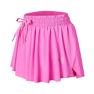 Wsirmet Flowy Butterfly Shorts for Women with Pockets