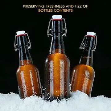 YEBODA Amber Glass Beer Bottles for Home Brewing