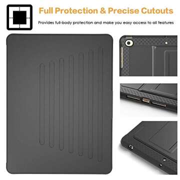 Magnetic iPad 9.7 Case with Pencil Holder - BMOUO