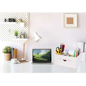 WWXICLG Desk Organizer with 8 Compartments for Home & Office