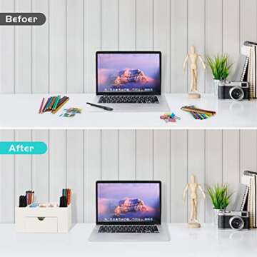 WWXICLG Desk Organizer with 8 Compartments for Home & Office