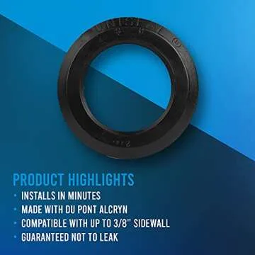 2" Uniseal Flexible Tank Adapter for Curved Surfaces