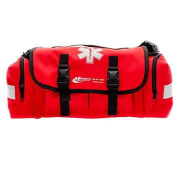 MFASCO First Aid Kit - Fully Stocked Portable Reflective Bag -First Responder Emergency Response Kit...