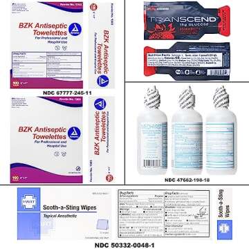 MFASCO First Aid Kit - Fully Stocked Portable Reflective Bag -First Responder Emergency Response Kit -for Natural Disaster Preparedness - Customizable Storage -Includes 415 Pcs First Aid Supplies- Red