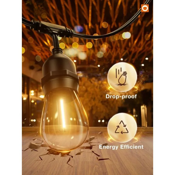 Addlon 48FT LED Outdoor String Lights for Your Patio