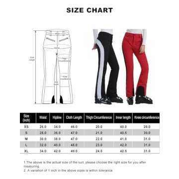 GSOU SNOW Womens Ski Pants Snow Snowboarding Insulated Waterproof Windproof Winter Outdoor Hiking Warm