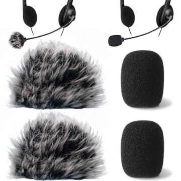 Mini Foam Microphone Windscreens & Furry Covers