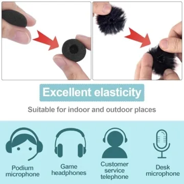Mini Foam Microphone Windscreens & Furry Covers