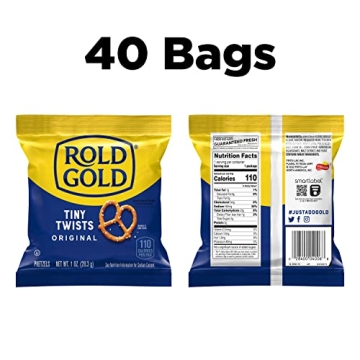 Rold Gold Tiny Twists Pretzels Pack of 40 Baked Snacks