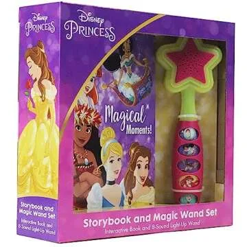 Magical Disney Princess Storybook and Wand Set for Kids