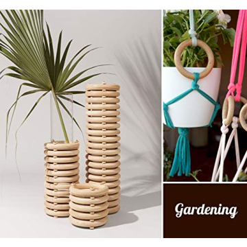 Unfinished Wood Rings - 20 Pack for Crafts & Teething