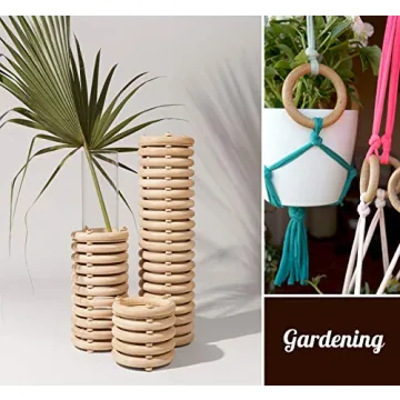 Unfinished Wood Rings - 20 Pack for Crafts & Teething