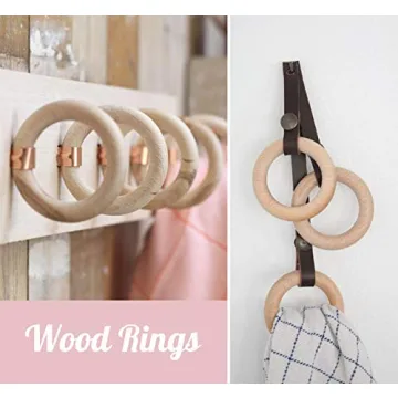 Unfinished Wood Rings - 20 Pack for Crafts & Teething