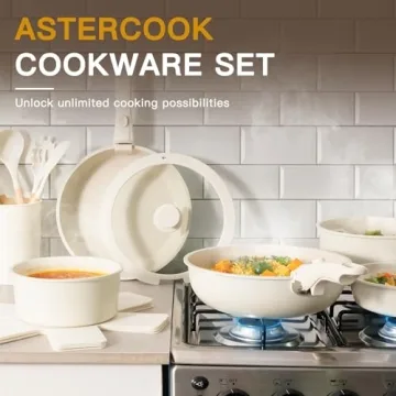 Astercook 21 Pcs Non-Stick Ceramic Cookware Set