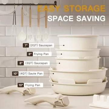 Astercook 21 Pcs Non-Stick Ceramic Cookware Set