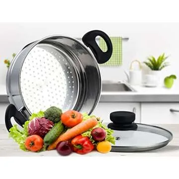 Premium Stainless Steel Steamer Set for Healthy Cooking