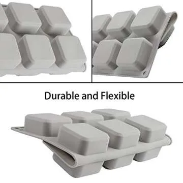FEBSNOW Silicone Soap Molds - Perfect for DIY Crafts