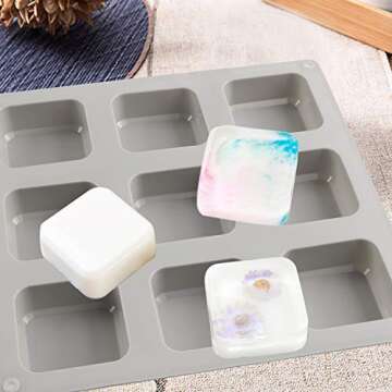 FEBSNOW Silicone Soap Molds - Perfect for DIY Crafts
