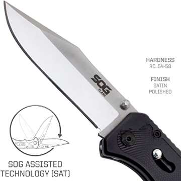 SOG Flare Folding Knife with Assisted Opening Technology