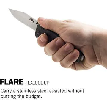 SOG Flare Folding Knife with Assisted Opening Technology