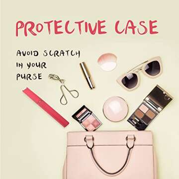 3 Pack Crystal Glass Fingernail File with Case for Natural Nail Professional Czech Glass File Double-Sided Etched Gentle Nail Care Stocking Stuffers for Women or Adults, Unique Gifts