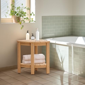 Upstreman 12" Corner Shower Bench for Easy Bathroom Style