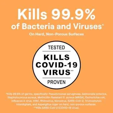 Seventh Generation Disinfecting Spray Multi Purpose Cleaner Lemongrass Citrus Disinfectant Cleaner 26 oz (Packaging May Vary)