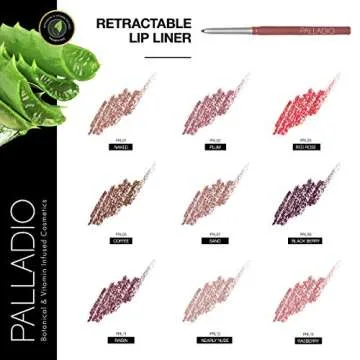 Palladio Waterproof Retractable Lip Liner for All-Day Wear