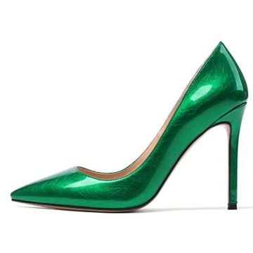 Eldof Women's Party Pumps Shoes, Sexy Pointed Toe 10cm Stiletto High Heels, Evening Crocodile Shoes,...