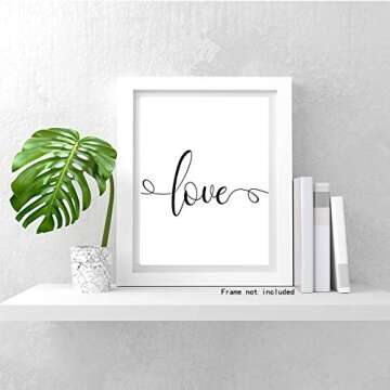 KAIRNE Faith Hope Love Grace Bible Verse Art Print,Set Of 4 (8X10”) Inspirational Typography Art Painting,Christian Quote Canvas Poster For Home Office Decor,Unframed