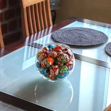 VESPLO Hand Painted Wooden Easter Eggs - Vibrant Decor