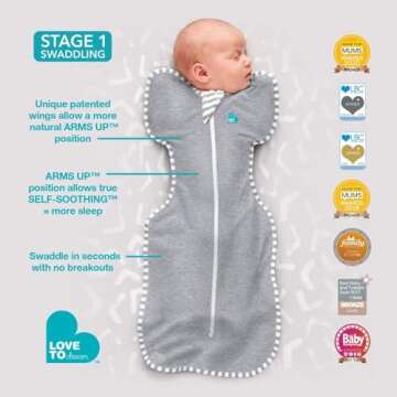 Love to Dream Swaddle, Baby Sleep Sack, Swaddle Up Self-Soothing Swaddles for Newborns, Get Longer S...