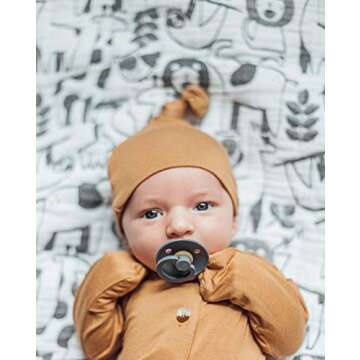 ELIVIA & CO. Knotted Gown Newborn Baby Gowns Baby Boy Clothes or Girl - Baby items Newborn Baby Sleeper (Packaging May Vary) -(Copper)