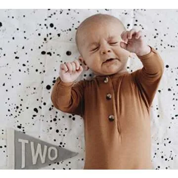 ELIVIA & CO. Knotted Gown Newborn Baby Gowns Baby Boy Clothes or Girl - Baby items Newborn Baby Sleeper (Packaging May Vary) -(Copper)