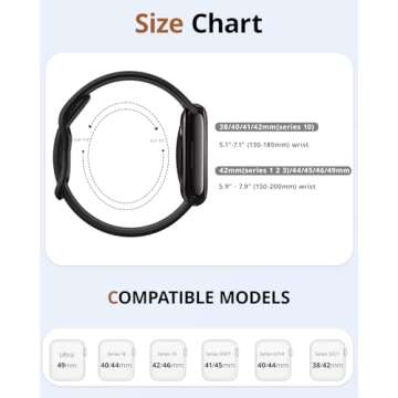 Sunnywoo Patenting Sport Bands Compatible with Apple Watch Bands for Women Men 40mm 41mm 42mm 38mm, ...